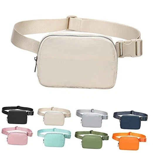 Fanny Belt Bag Waist Pack Crossbody Bags Bum Bag for Running Hiking beige