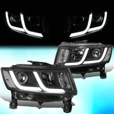 For 2014-2016 Jeep Grand Cherokee Led Drl Projector Headlightlamps Blackclear For 2014-2016 Jeep Grand Cherokee Led Drl Projector Headlightlamps Blackclear