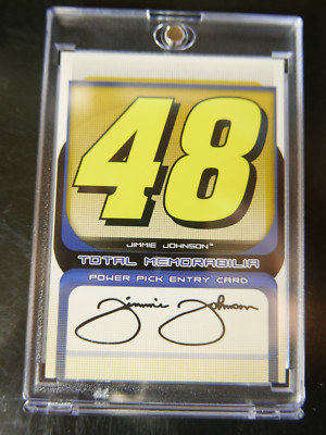 2003 Press Pass Total Memorabilia Power Pick Entry Cards Jimmie Johnson #TM4 HOF
