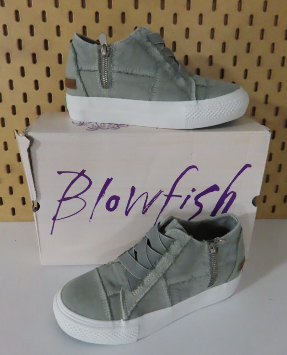 Blowfish Malibu Women Mamba Sneaker Sweet Gray Color Washed Canvas ZS001 US 