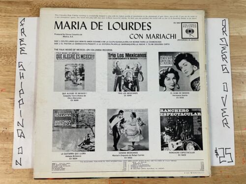 MARIA DE LOURDES CON MARIACHI LP COLUMBIA RECORDS - Picture 3 of 3