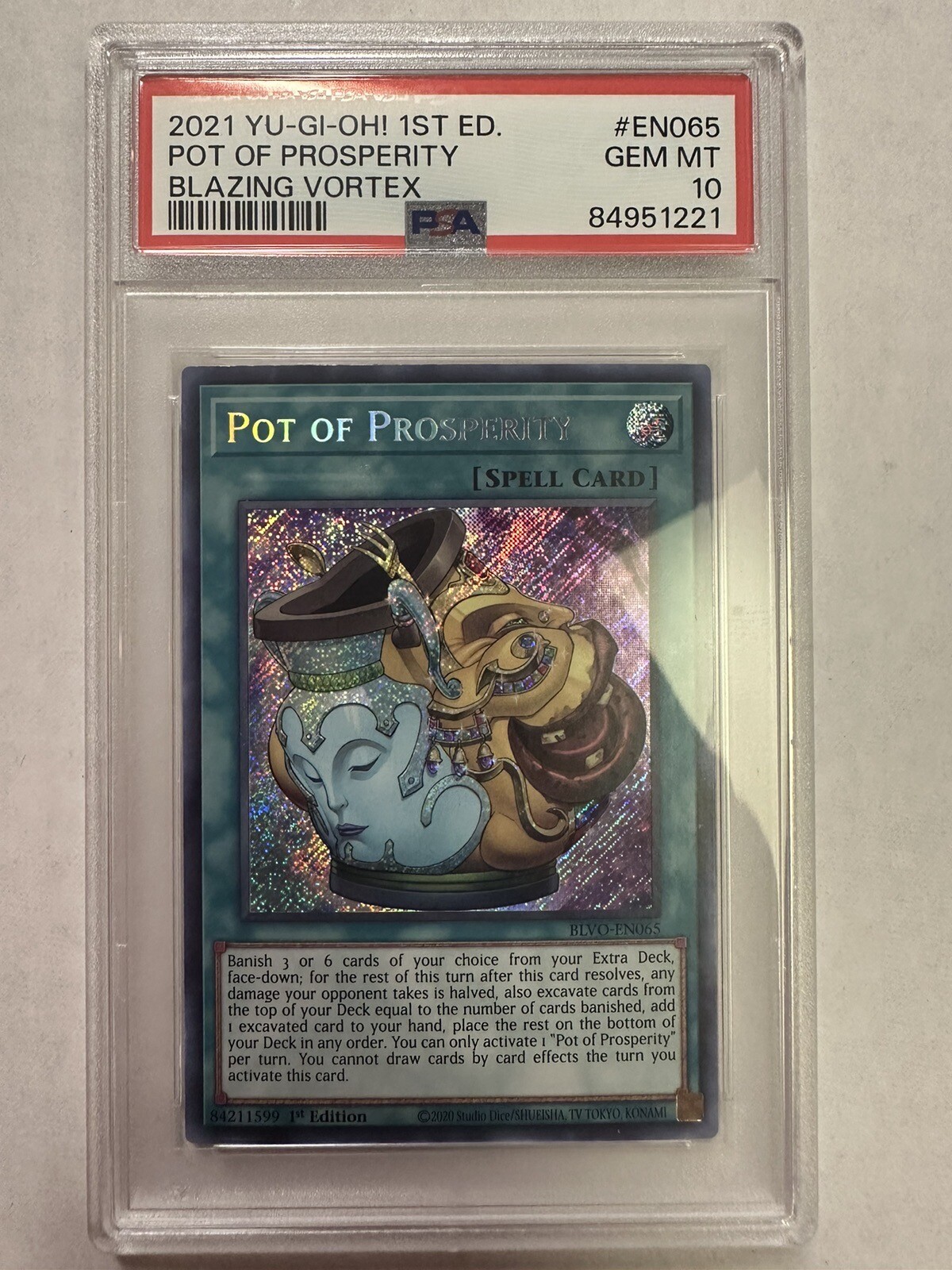YuGiOh! TCG Pot of Prosperity Blazing Vortex BLVOEN065 1st Edition