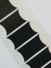 Jamberry BLACK TIP MID, 1/2 Sheet, on Clear 