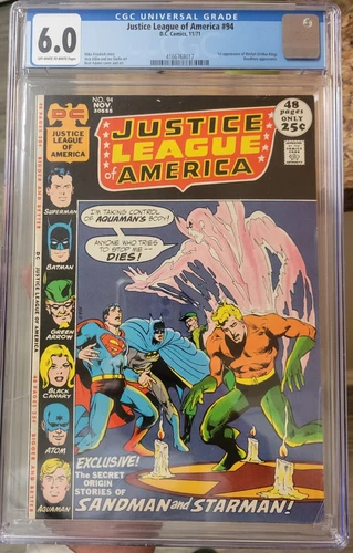 Justice League Of America #94 CGC 6.0 1st Appearance Of Merlyn DC Comics 1971