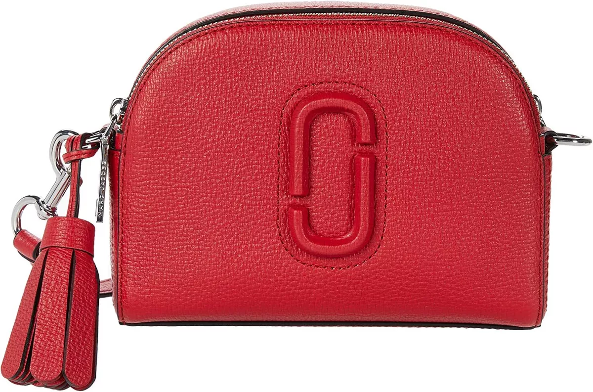 Marc Jacobs Shutter Leather Crossbody Double Zip Tassel Clutch