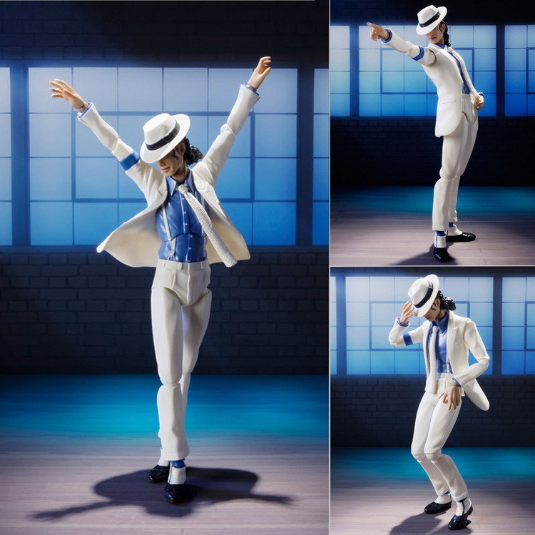 14 cm Michael Jackson Mj Crime Moonwalk Action Figure Toy With box