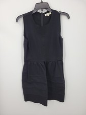 Madewell Dress Womens Medium Black Sleeveless LBD Textured Office Dressy