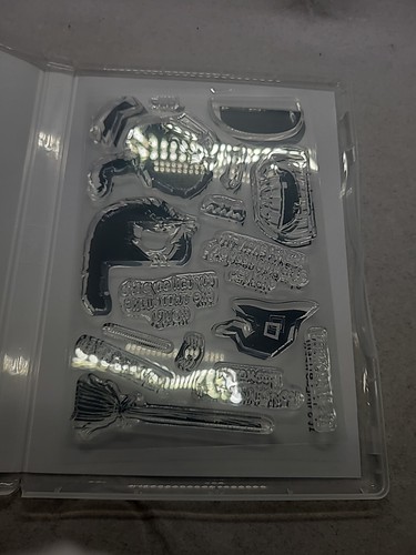 CLEVER CATS Stamp Set Stampin Up Kitty Halloween Crazy Cat Broom Nine Lives - Picture 5 of 23