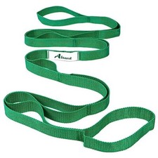 Stretching Strap Yoga Strap for Physical Therapy, 10 Loops Yoga Straps Green
