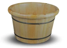 Solid Cedar Wood Foot Basin Tub Bucket for Foot Bath, Massage, Spa, Sauna, So...