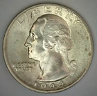 1944 S Washington Silver Quarter Uncirculated BU 25c Coin Twenty Five Cents
