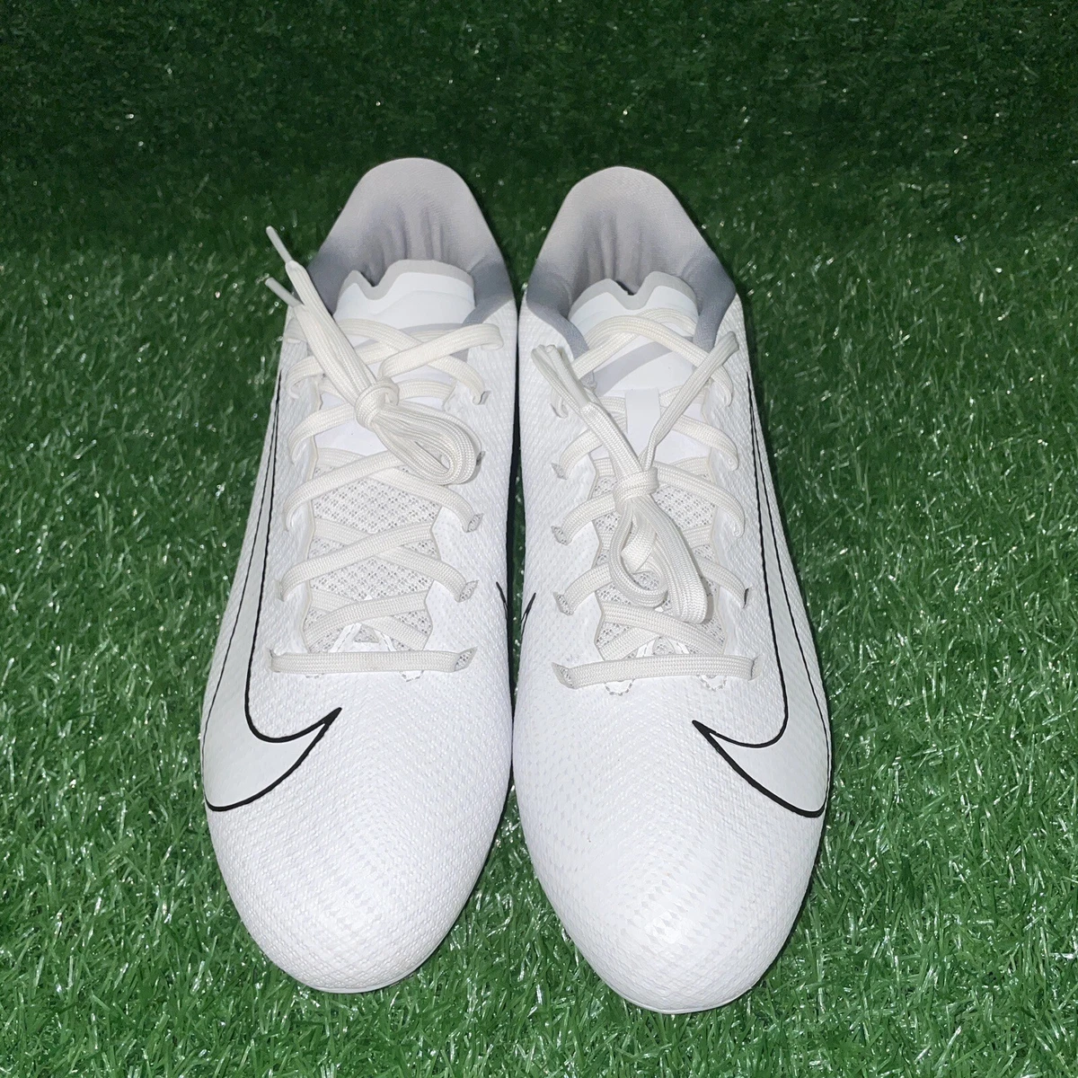 Nike Vapor Edge Team Football Cleats Size 9.5 White Gray CZ2606 100 Speed Used