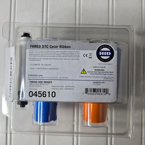 Fargo 45610 Color Ribbon - YMCKO - 500 prints - DTC1500