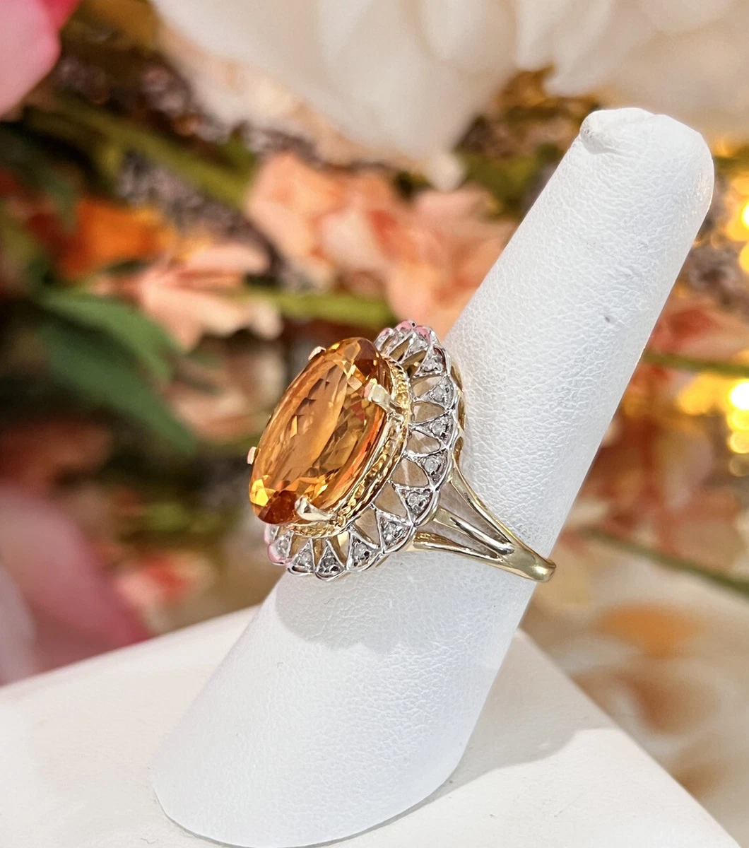 Amazon.com: Citrine ring - November Birthstone - Statement Ring - Gold Ring  - Engagement Ring - Prong Ring - Oval Ring - Cocktail Ring - Statement Ring  : Handmade Products