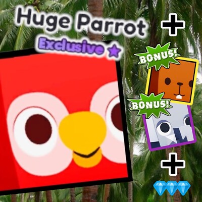 PS99. HUGE Parrot + HUGE Beaver + HUGE Elephant + 10M Diamonds. Pet Simulator 99
