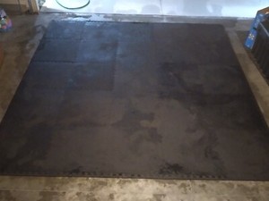 Trade show Flooring|Perforated Black|10x10 in. makes 100 sq ft