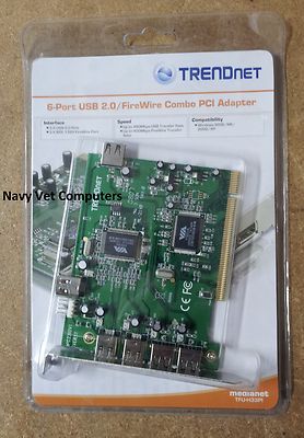 Trendnet 6-port USB 2.0/FireWire Combo PCI Adapter TFU-H33PI