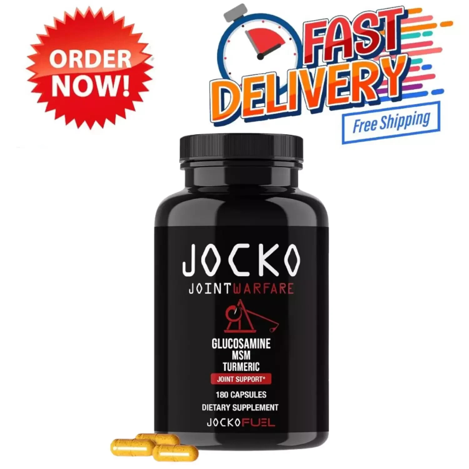 Jocko Fuel Joint Support Supplement for Joint Pain (180 Capsules) Fast Delivery