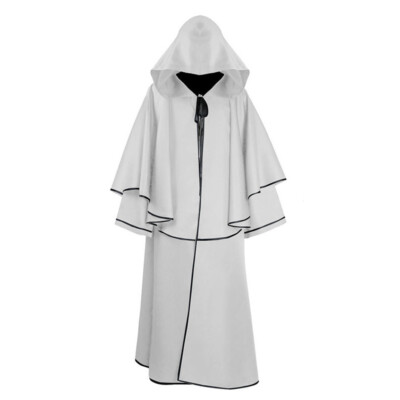 Hommes Cape Long Desseré Poncho Veste Capuche Manteau Costume