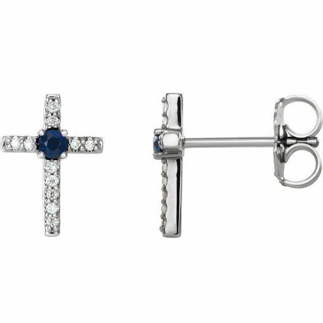 Sterling Silver Blue Sapphire & .06 CTW Diamond Multi Stone Halo Ring Sterling Silver Blue Sapphire & .06 CTW Diamond Multi Stone Halo Ring