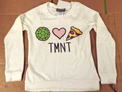 Teenage Mutant Ninja Turtles TMNT Unisex Kids White Sweater size M 7-8 New w Tag