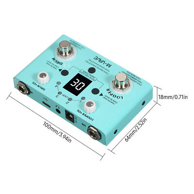 M-VAVE LOST TEMPO Effektpedal - Kompakter 2-in-1 Looper & Drum Machine