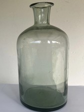 Antica Bottiglia Farmacia / Laboratorio in Vetro Soffiato Verde