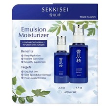 Sekkisei Emulsion Moisturizer 2-Bottle Set 4.7oz 2.3oz
