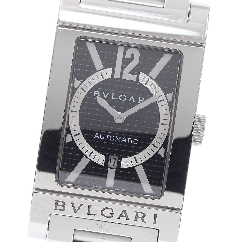 BVLGARI Rettangolo RT45S Date black Dial Automatic Men's Watch_934417