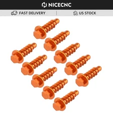 NICECNC Tapping Screws Bolts Set For KTM 250 350 450 500 EXC-F Anodized Orange