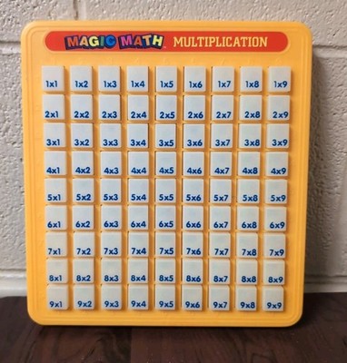 Vintage 1993 Lanard Learning Games Magic Math Press & See - Multiplication