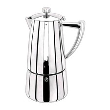 Stellar Luxe 10 Cup Stovetop Espresso Maker 600ml Stainless Steel Moka Pot SC64