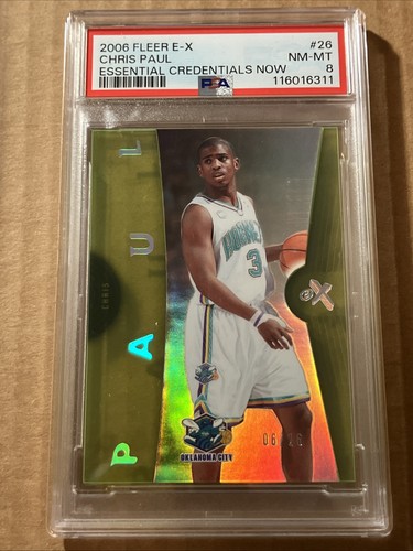 2006 Fleer E-X CHRIS PAUL Essential Credentials /26 PSA 8 POP 3 None Higher - Picture 2 of 8