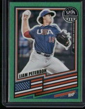 2026 Panini Stars & Stripes Prizm USA Baseball #38 Liam Peterson Green
