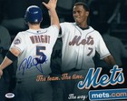 DAVID WRIGHT SIGNED AUTOGRAPH 11X14 PHOTO - NY METS ALL-STAR w/ JOSE REYES PSA