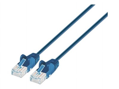 Intellinet 742436 1 Ft Cat-6 U/UTP Slim Network Patch Cable Blue