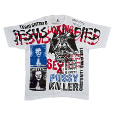 Vintage 90 Marilyn Manson Satan Mosquitohead AOP Single Stitch Shirt XL Reprint