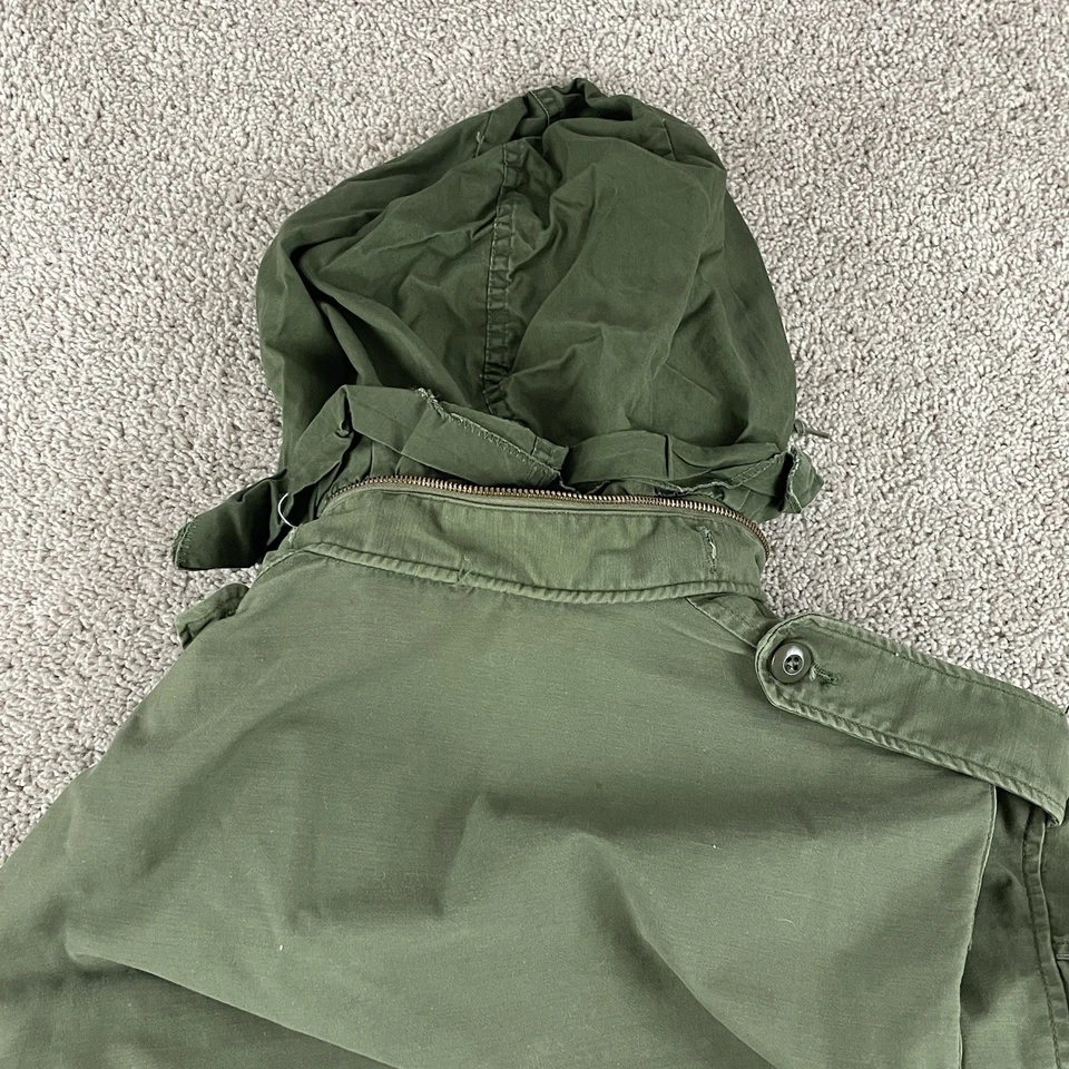 Army Field Coat OG-107 Medium Vintage 70s Alpha Industries M-65 Cold Weather R4 - Image 2 of 4