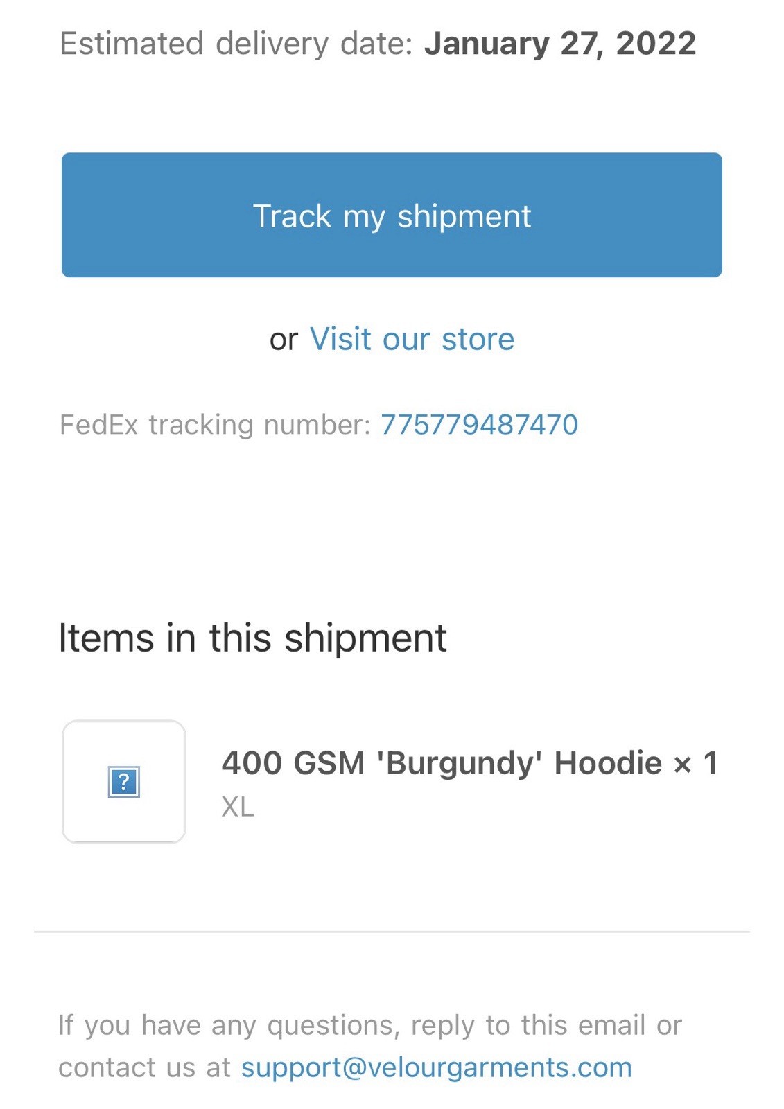 Velour Garments 400 GSM Sweatshirt Hoodie Men’s XL 2022 image 4