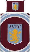 Aston Villa FC Single Duvet Pulse Bedding Set Pillow Case Gift Official Licensed