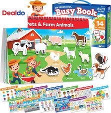 Montessori Preschool Busy Book for Toddlers Ages 3 and up - Preassembled - Presc