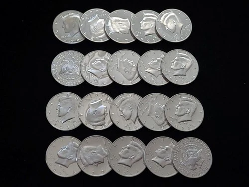 $10 Face Value Roll of 20 2005-S Kennedy 90% Silver Proof Half Dollars NICE!