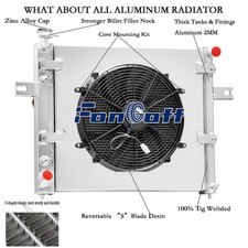 3-row Full Aluminum Radiatorshroud Fan Fit 1999-2004 Jeep Grand Cherokee 4.0l.