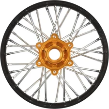 1/4 Pro-Spec Aluminum V2 Bead Rear Wheel Assembled Black/Gold Promoto-Mx PRO2837