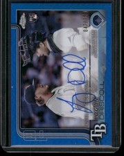 2025 Topps Chrome Update Logan Driscoll Rookie Debut Blue Refractor Auto #/150