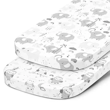 Bassinet Fitted Sheets Compatible with Ingenuity Foldaway Rocking, Lullanight...