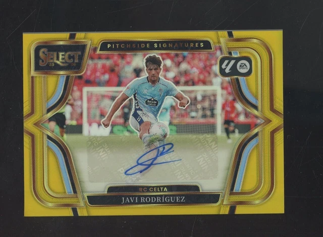 2025-26 Panini Select La Liga Soccer Pitchside Gold Javi Rodriguez AUTO 2/10