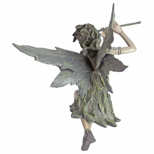 Funny Playing Flute Fairy Statue Waterproof Flower Fairy Statue Yard - Picture 5 of 11