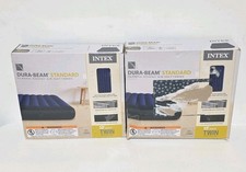 2 Pack - Intex Dura Pillow Rest Classic Blow Up Mattress Air Bed Twin