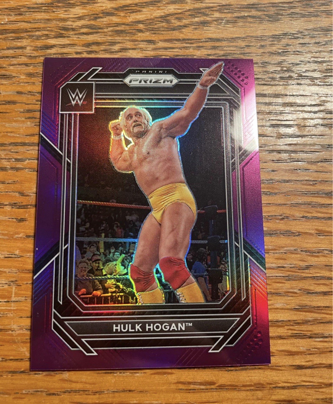 2023 Panini Prizm WWE Prizms Purple #195 Hulk Hogan /149